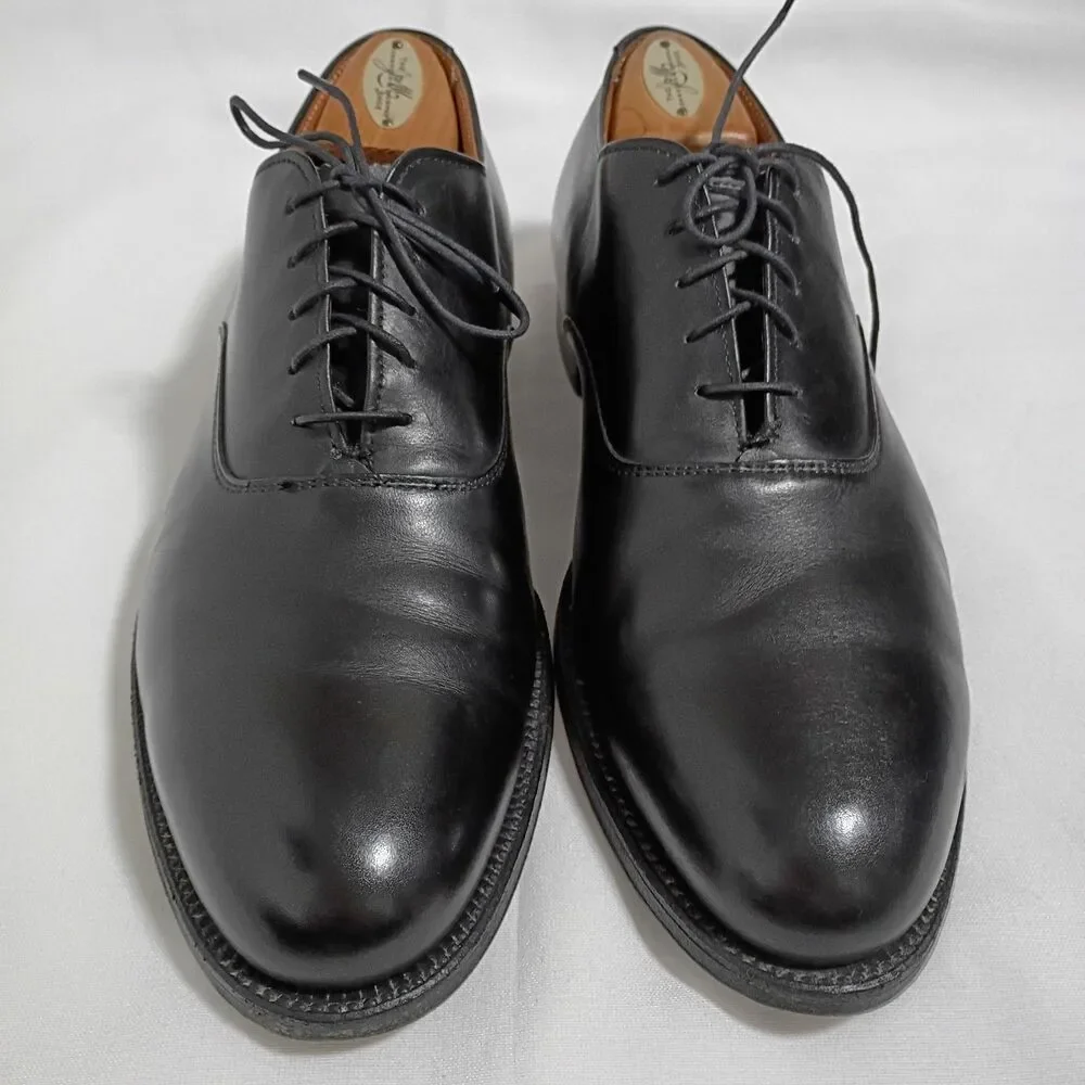 Alden Plain Toe Black Oxford 932 Leather Lace Up Dress Shoes 10.5 B/D